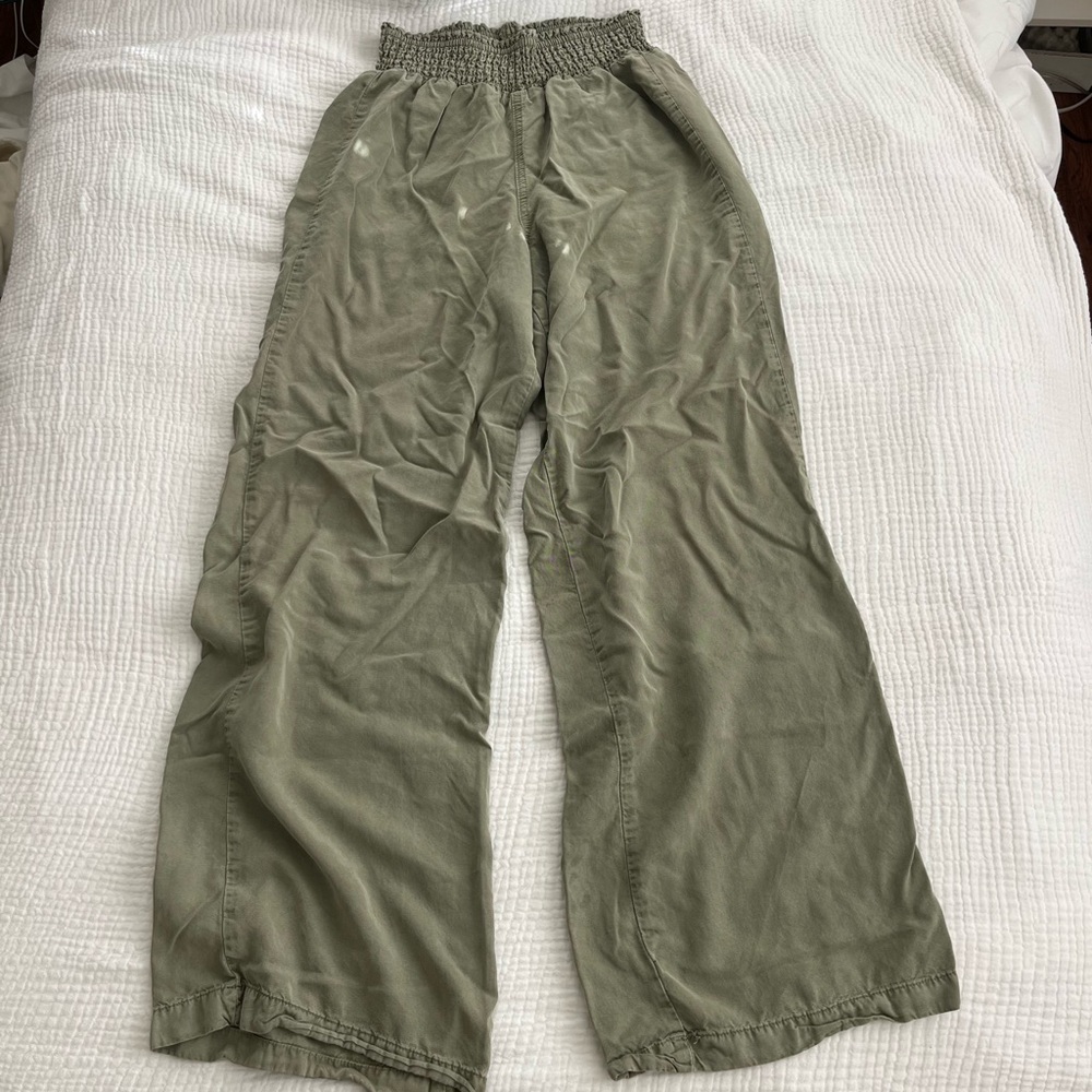 Green Linen Pants